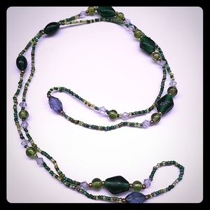 Green beaded necklace